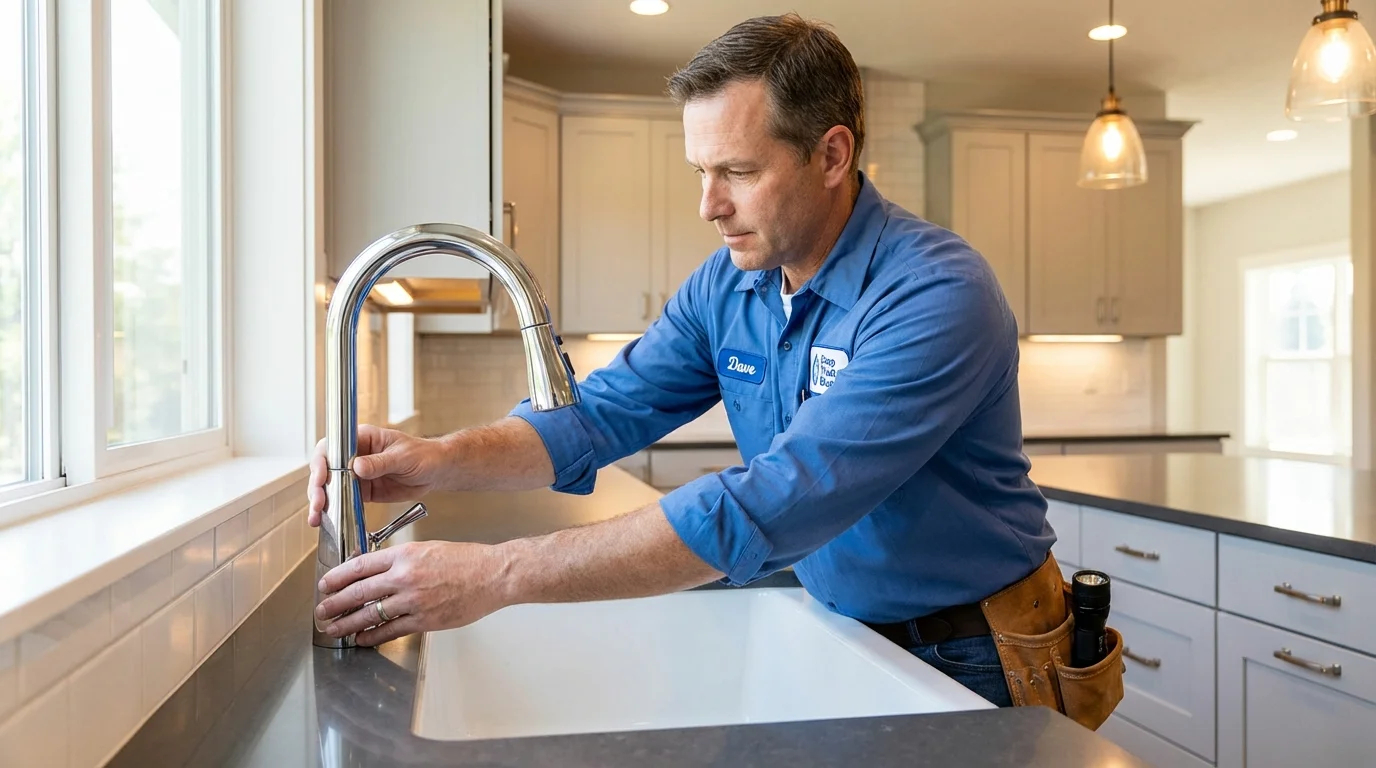 Kitchen faucet installation by Johns Plumbing LLC in Coplay