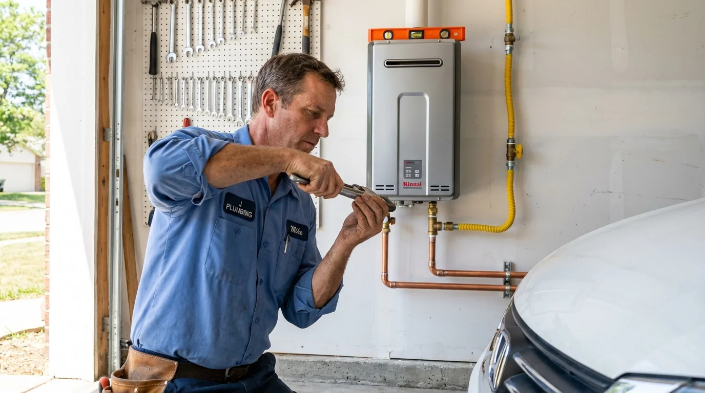 Tankless water heater installation by a Johns Plumbing LLC plumber in Coplay